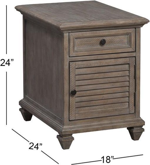 Magnussen Home® Lancaster Dovetail Gray Chairside End Table-1