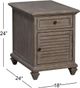 Magnussen Home® Lancaster Dovetail Gray Chairside End Table-1