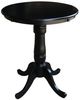 John Thomas Furniture® Dining Essentials Black Round Dining Table with Black Traditional Pedestal Extensions-0
