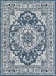 KAS Rugs Dahlia Ivory/Blue Medallion 5'x7' Area Rug-1