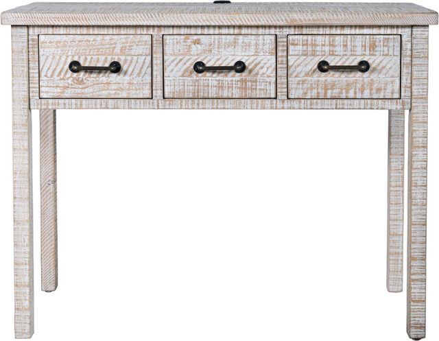 Jofran Inc. North Coast White Wash 3-Drawer Accent Console-2