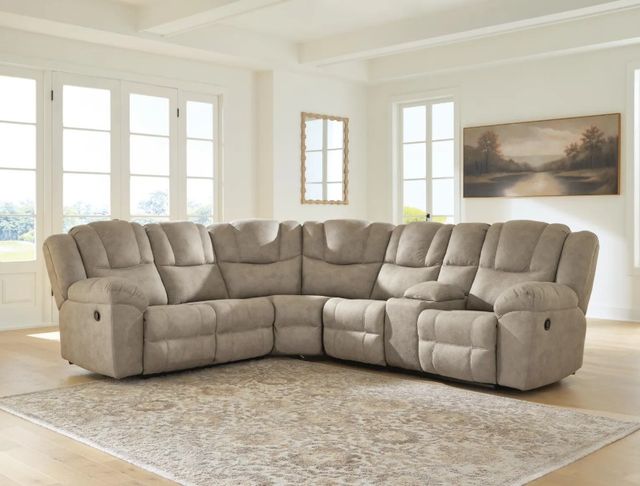 Signature Design by Ashley® Pearce-Pike 3-Piece Birch Manual Reclining Modular Sectional with Console-1