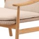Dovetail Furniture Wembley Beige/Natural Fabric/Wicker/Wooden Outdoor Occasional Chair-5