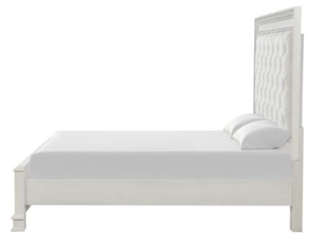 Furniture of America® Stella Mia Creamy White Upholstered Queen Panel Bed-2