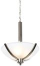 YHD Alta Peak Acid Washed/Satin Steel 3-Light Bowl Chandelier-3
