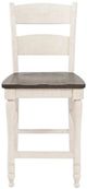 Jofran Inc. Madison County Brown/Vintage White Ladderback Counter Stool-2