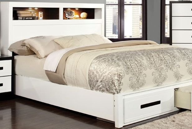Furniture of America® Rutger Two-Tone Queen Storage Bed-1