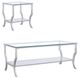 Coaster® Saide 2-Piece Tempered Glass Top Occasional Table with Chrome Base Set-0