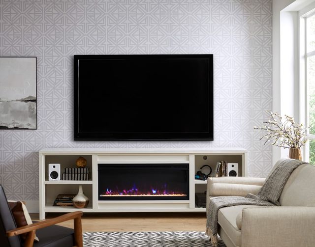 aspenhome® Tatum White 96" Fireplace Console-1