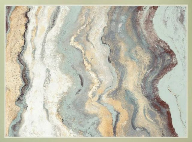 Classy Art Cool Flow I by PatriciaPinto Mirrored Frame Wall Art-1
