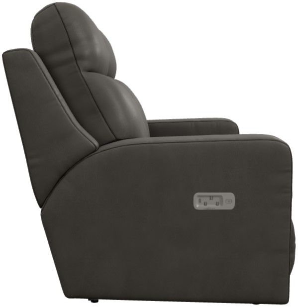 La-Z-Boy® Emmons Pewter Power Reclining Loveseat with Headrest and Lumbar-3