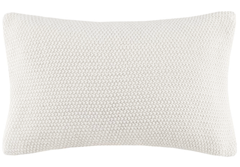 Olliix by INK+IVY Bree Knit Grey 26" x 26" Euro Pillow Cover-0