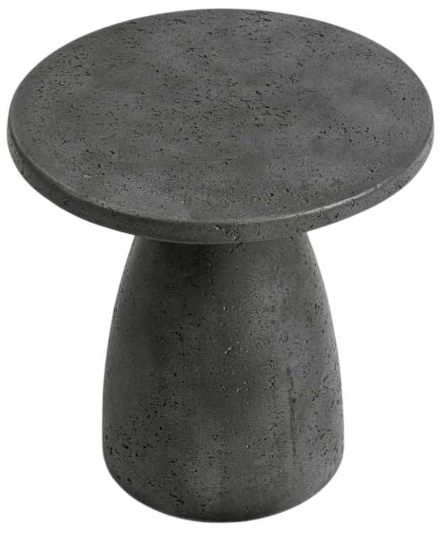 Classic Home Collins Dark Gray 16" Outdoor Concrete Accent Table-2
