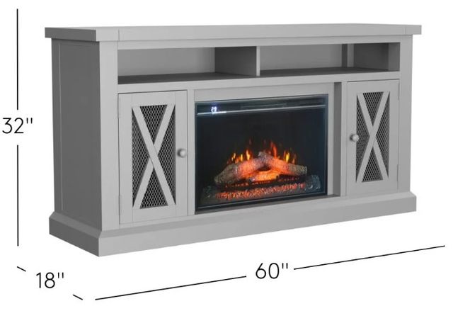 Jofran Inc. Telluride Gold Electric Fireplace with Logset-2