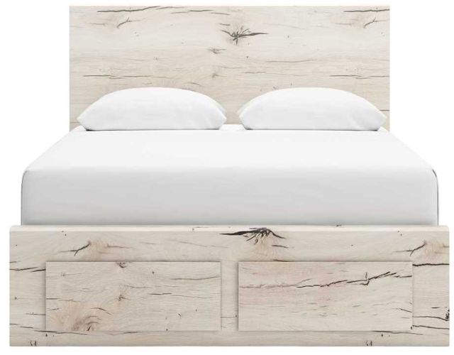 Benchcraft® Lawroy Light Natural Queen Panel Storage Bed-1