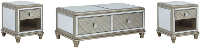 Signature Design by Ashley® Chevanna 3 Piece Platinum Living Room Table Set-0