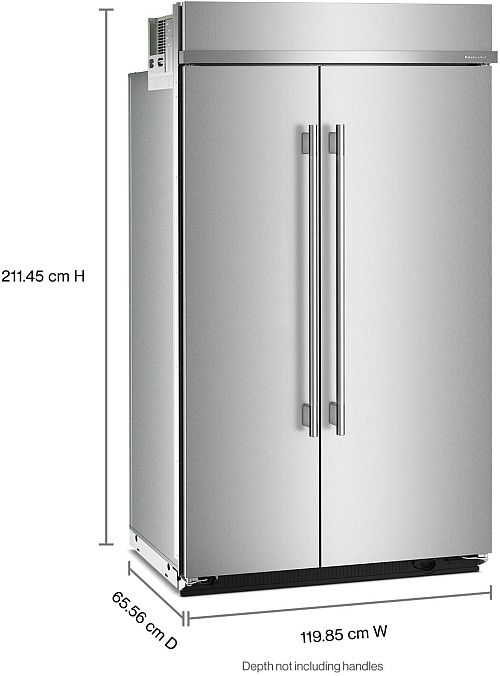 KitchenAid® 48" 30 Cu. Ft. PrintShield™ Stainless Steel Built In Side-by-Side Refrigerator with Platinum Interior-2