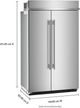 KitchenAid® 48" 30 Cu. Ft. PrintShield™ Stainless Steel Built In Side-by-Side Refrigerator with Platinum Interior-2