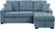 Homelegance® Waitsfield 2-Piece Blue Right-Arm Facing Pull-out Sleeper Sectional and Chaise with Hidden Storage-2