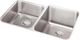 Elkay Lustertone® Classic 4-Piece Lustrous Satin 31-1/4" x 20-1/2" x 9-7/8" Double Bowl Undermount Sink Set with Left Perfect Drain®-0