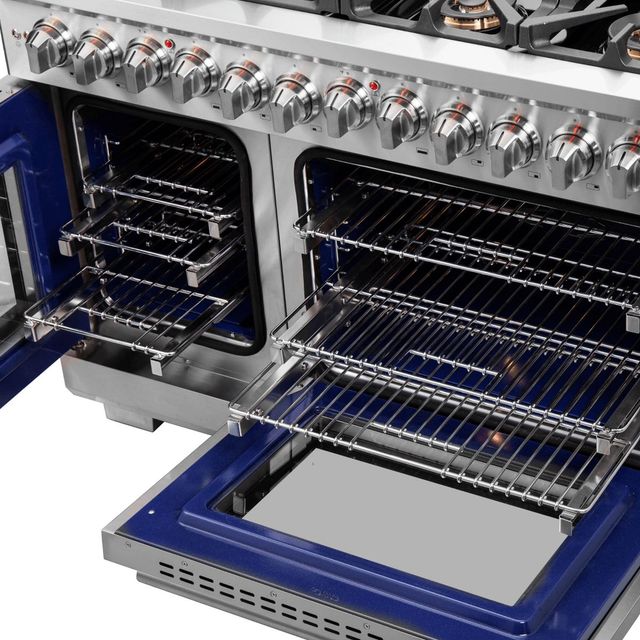 FORNO® Capriasca 48" Stainless Steel Pro Style Dual Fuel Range-2
