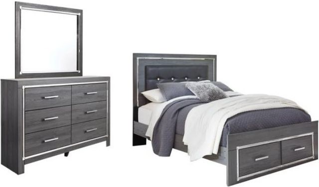 Signature Design by Ashley® Lodanna 3-Piece Gray Queen Panel Bed Set-0