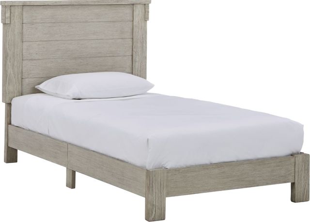 Signature Design by Ashley® Hollentown 2-Piece Whitewash Twin Panel Bed Set-1
