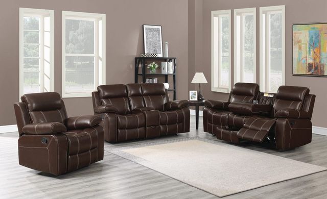 Coaster® Myleene 3-Piece Chestnut Reclining Living Room Set-0