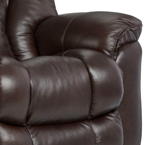 HomeStretch Stallion Brown Leather Manual Rocker Recliner-1