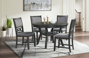 Amherst Gray 5-Pc Round Dining Set