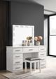 Coaster® Felicity 2-Piece Glossy White Vanity Desk Set-3