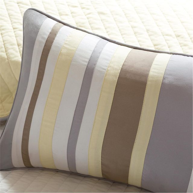 Olliix by Madison Park 6 Piece Yellow King/California King Caelie Reversible Coverlet Set-3