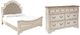 Signature Design by Ashley® Realyn 2-Piece Chipped White California King Upholstered Panel Bed Set-0