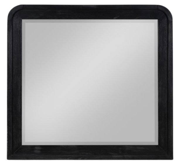 Meridian Furniture Fluted Black Mirror-0