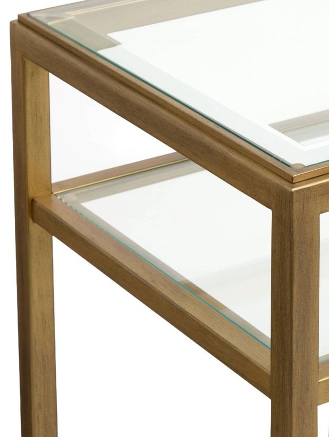 Magnussen Home® Lorena Burnished Brass Rectangular End Table-4