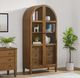 Elements International Portico Brown Oak Display Cabinet-1