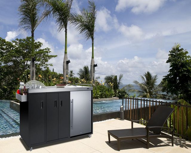 Summit® 58" Black/Stainless Steel Outdoor Portable Kitchenette -4