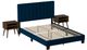 Elements International Coyote 3-Piece Caroll Navy Queen Bed with Two End Table Set-1