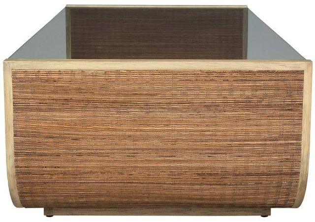 Uttermost® Farrington Glass Top Coffee Table with Driftwood Gray Base-4