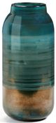 Giftcraft Blue-Green/Copper Glass Vase-0