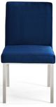 Meridian Furniture Opal Navy/Chrome Velvet Dining Chair-2