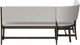 Bernards Dorval Gray/Walnut Curved Corner Bench-3