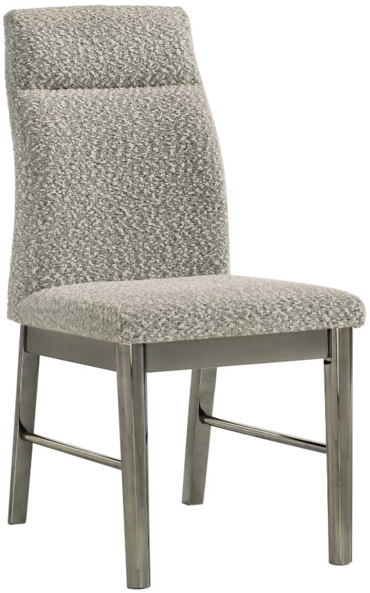 New Classic® Home Furnishings Lennox Gray/Silver Dining Side Chair-0