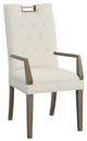 Fairfield® Customizable Entree Dining Nickel Metal Pull Tall Button Back Arm Chair-0