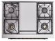 Ilve® Nostalgie II Noblesse 36'' Blue Gray Pro Style Dual Fuel Range with Burnished Trim-4