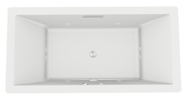 KOHLER® Underscore® Biscuit 72" x 36" Drop-In Heated BubbleMassage™ Air Bath with Whirlpool -2