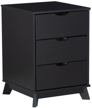 Powell® Portix Black 3-Drawer Nightstand