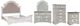 Liberty Furniture Magnolia Manor 5-Piece Antique White/Gray/Weathered Bark Queen Upholstered Panel Bedroom Set-0