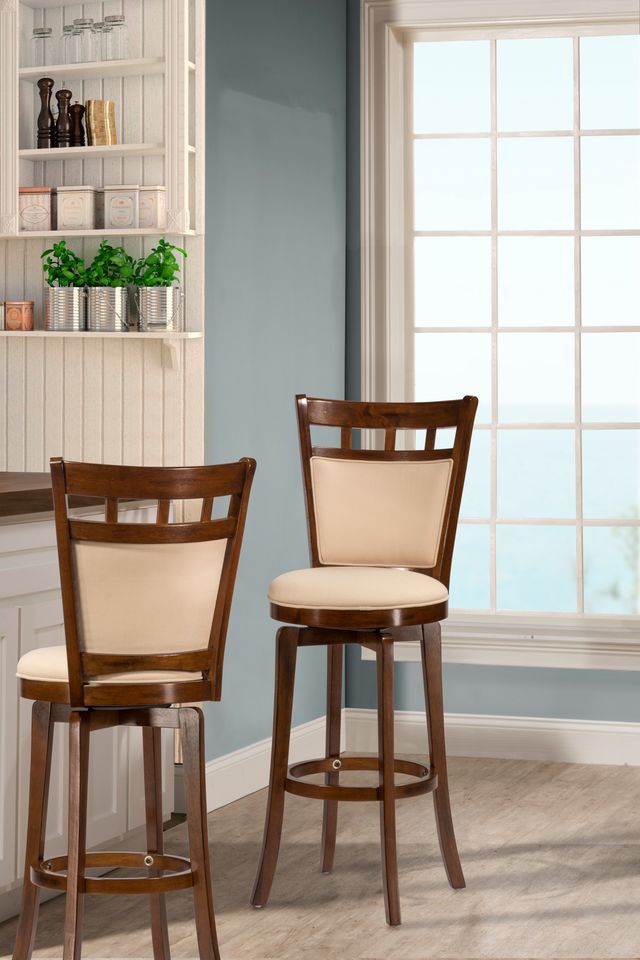 HH2 Home Dynamic Designs Brown Cherry Jefferson Swivel Bar Stool-3