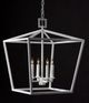Currey & Company Denison Gesso White Medium Lantern Chandelier-1